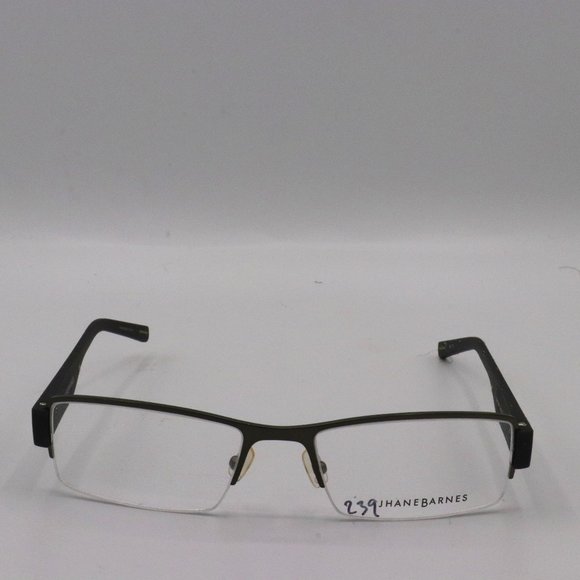 Jhane Barnes Black Rectangle Half Rim Rare Vintage Mens Glasses 54 18 140 - Picture 1 of 2